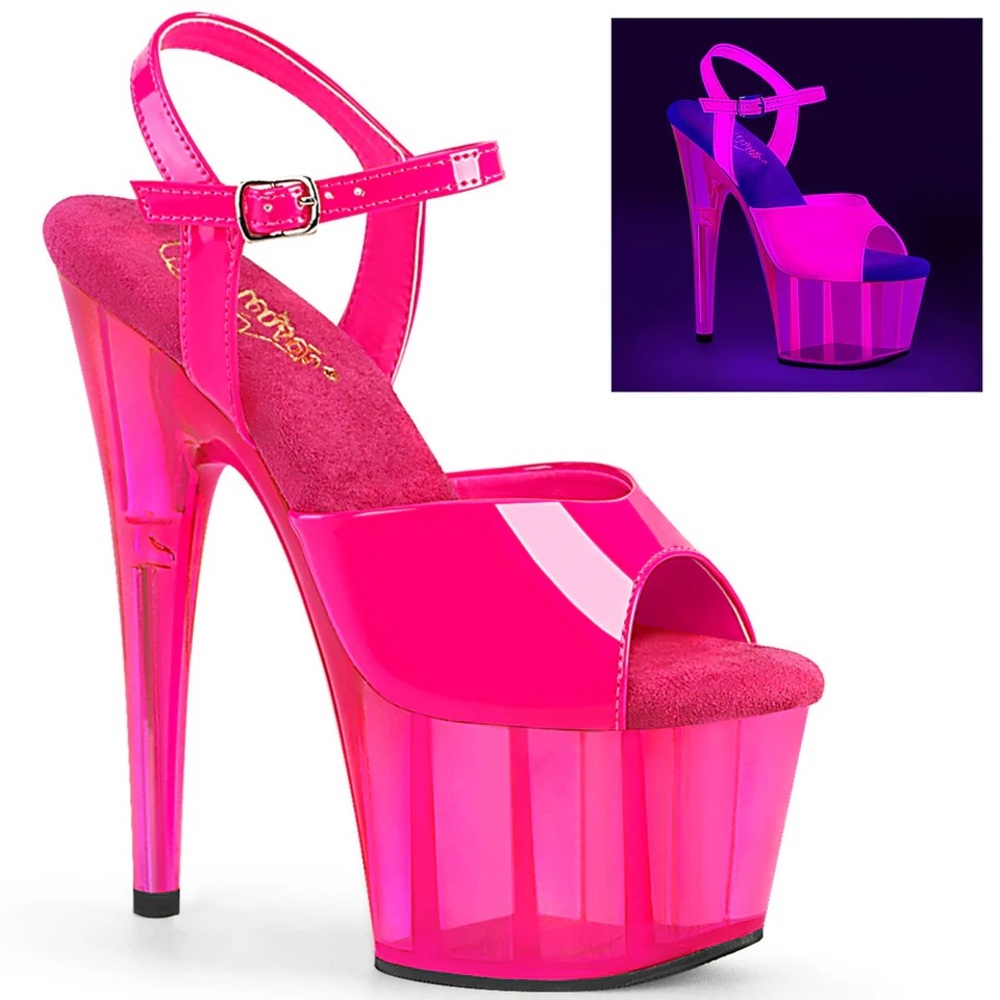 Pleaser Pink Platform High Heels